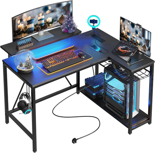 Bestier gaming desk with power - desk,