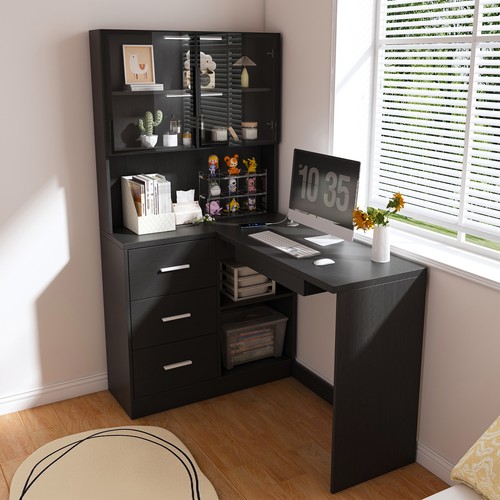 Shaped computer desk - computer, with