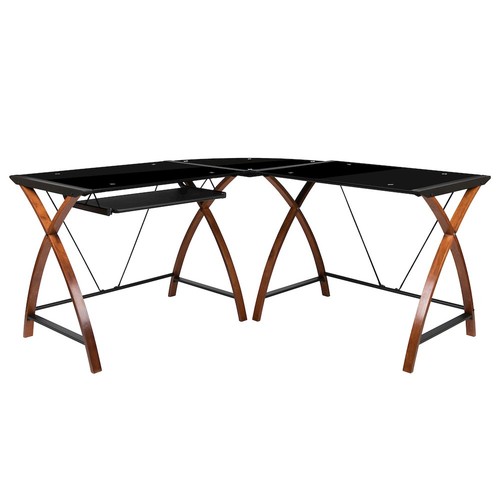 Black glass shape corner - l-shape,